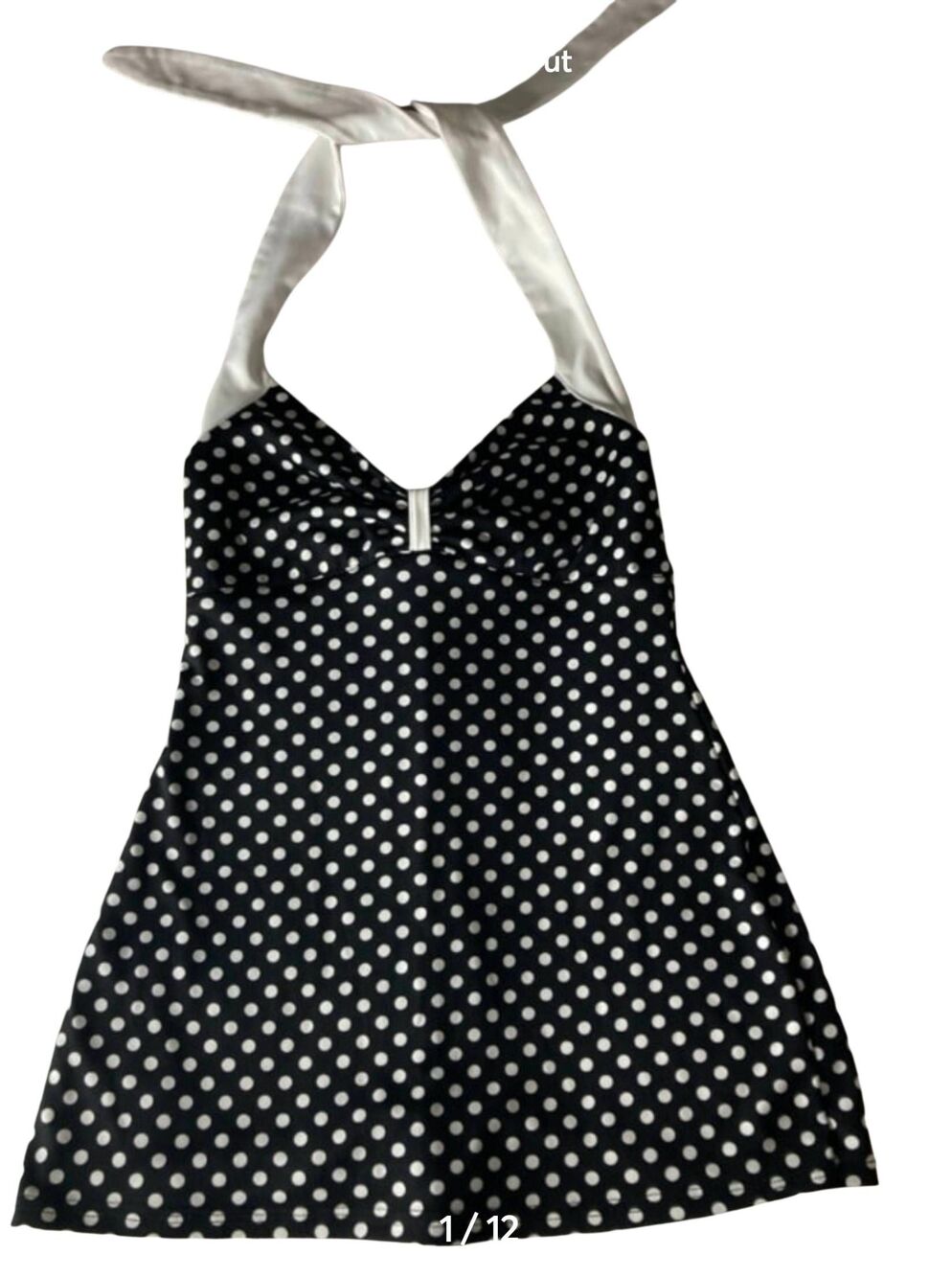 Pinup Couture Retro Polka Dot Halter Swimsuit